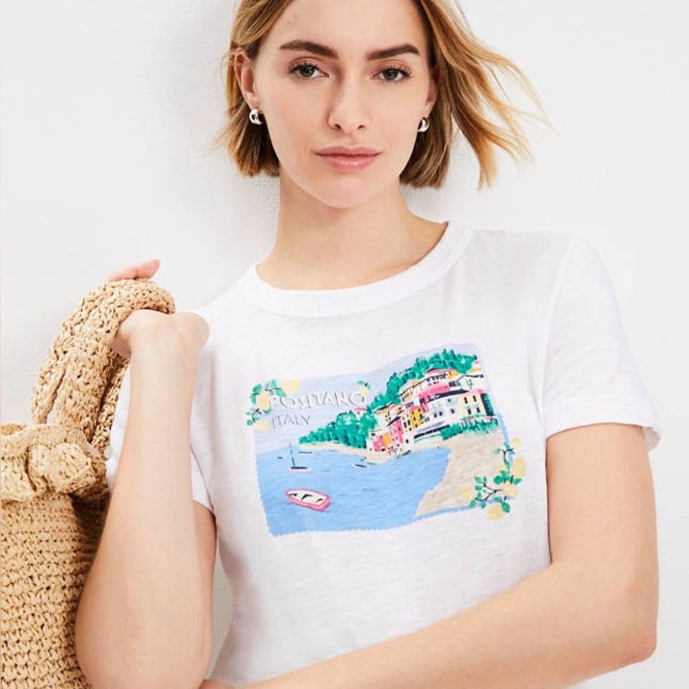 LOFT Positano Everyday Crew Tee